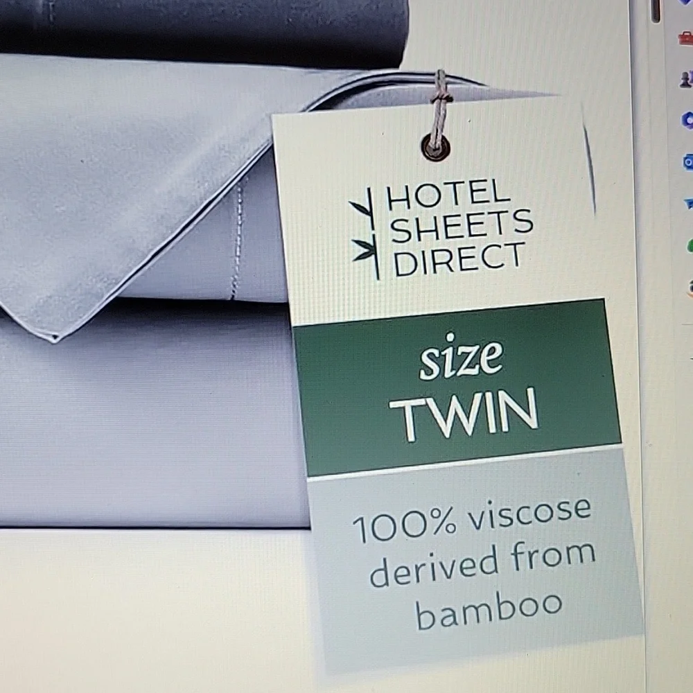 HOTEL SHEETS DIRECT Bamboo Twin Flat Sheet Gray Cooling breathable wicking NEW…